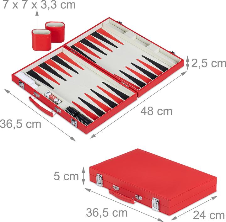 Actual product image Relaxdays Backgammon set