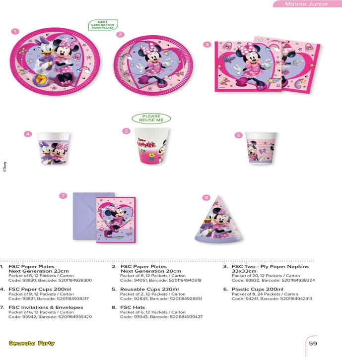 Produktbild Qualatex Assiettes Minnie Mouse (8 x)