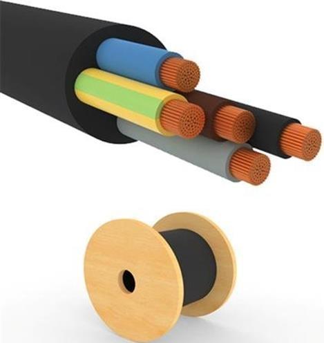 Image du produit Fix-Pro Câble en caoutchouc 5G6 mm² H07RN-F sort 450/750V tromle, kabeldiameter 17,9 mm