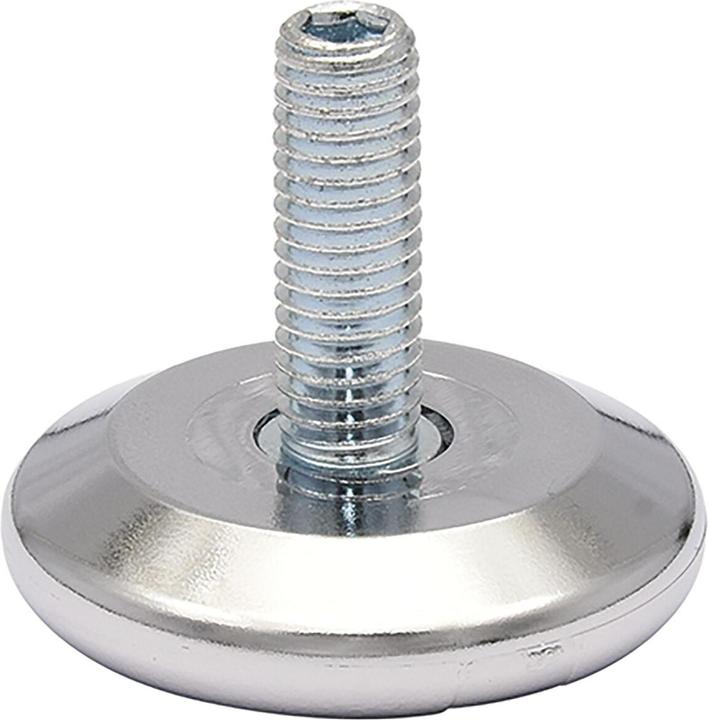 Image du produit Werkstarck Pied régl. à plat. fixe chromé, M10x25 (1 pièce(s))