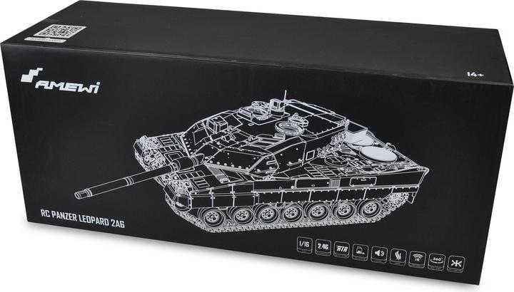 Produktbild Amewi Leopard 2A6 Rauch und Sound (RTR Ready-to-Run)