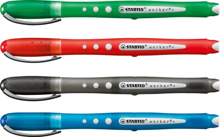 Immagine prodotto STABILO worker+ roller colorato (Rosso, Nero, Verde, Blu, 4 x)