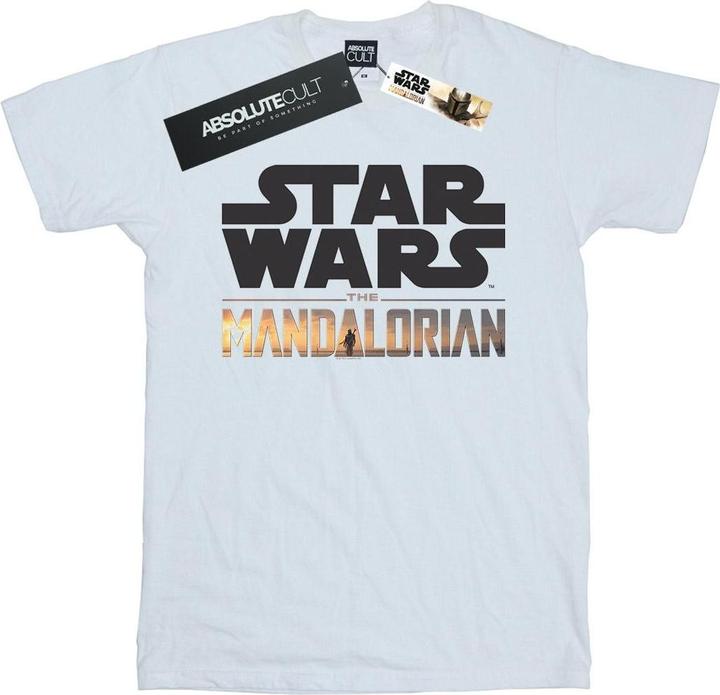 Immagine prodotto Star Wars The Mandalorian Logo Maglietta Ampia Donna (L)