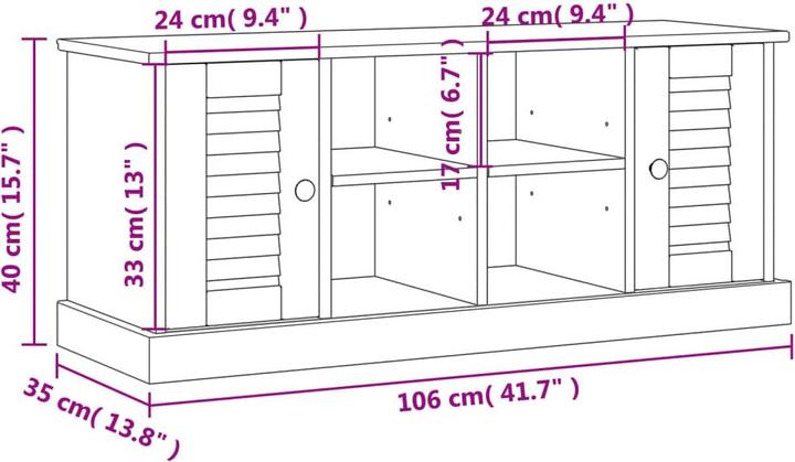 Immagine prodotto VidaXL Kamden (106 x 35 x 40 cm)
