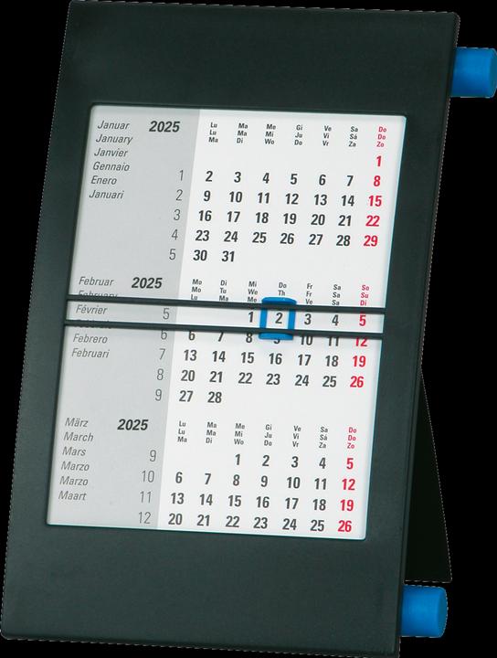 Image du produit Biella Calendrier de table 3 mois Desktop Frame (11 x 18 cm, Couverture rigide, Allemand, Anglais, Italien, Français)