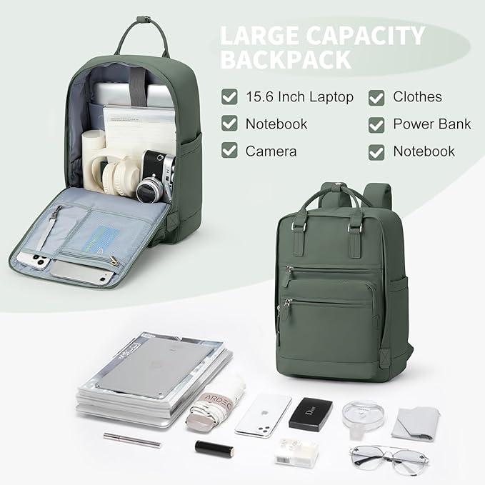 Image du produit Only-Bags.Store Sac à dos pour ordinateur portable de couleur unie, sac d'école simple de style preppy, sport de