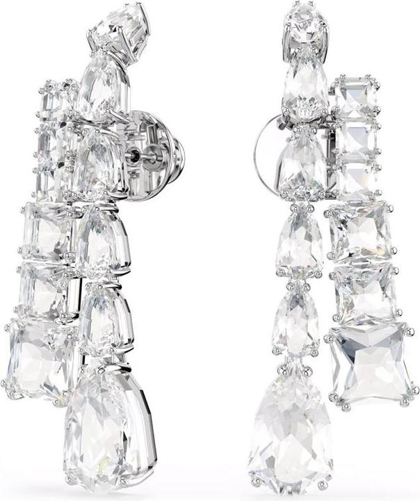 Actual product image Swarovski Matrix Drop Earrings Various Cuts White (Swarovski Metal)