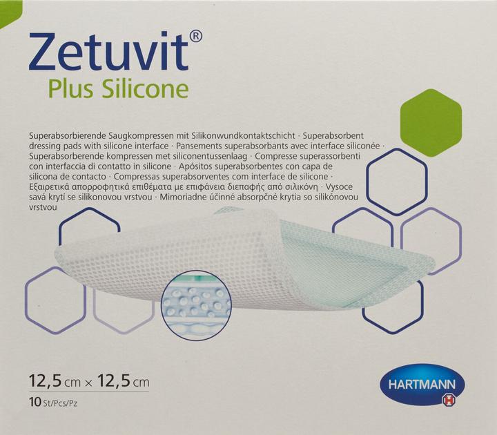 Actual product image Zetuvit Plus Silicone 12.5x12.5cm (10 x)