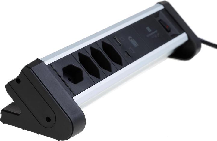 Actual product image Schönenberger Alu Office Line (4 x, Type 13, USB-A, 2 m)