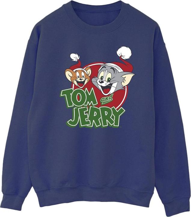 Tom & Jerry Christmas Hat Logo Sweatshirt