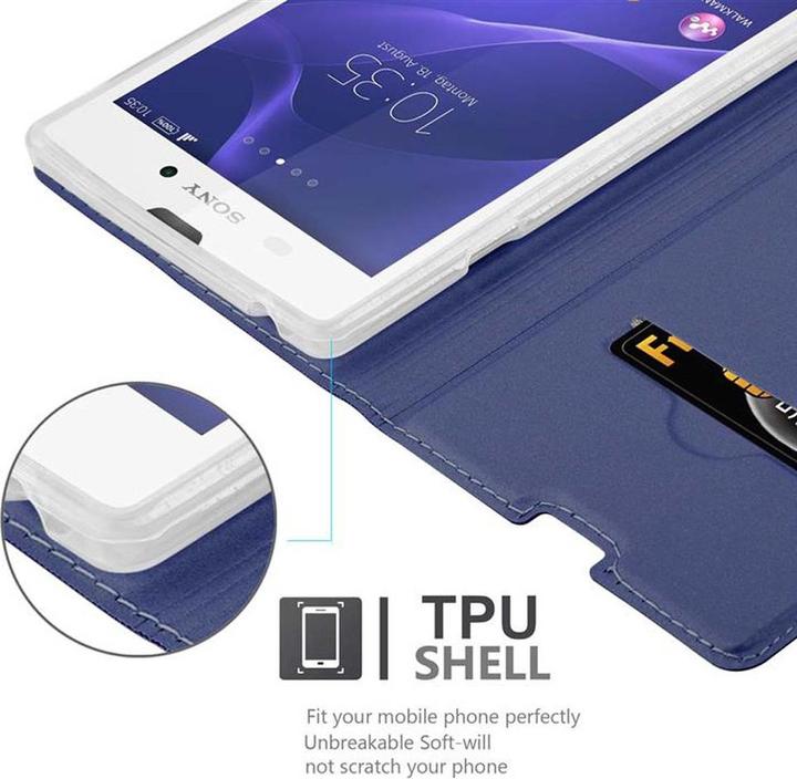 Actual product image Cadorabo Book Classy Style Cover (Sony Xperia T2 Ultra)