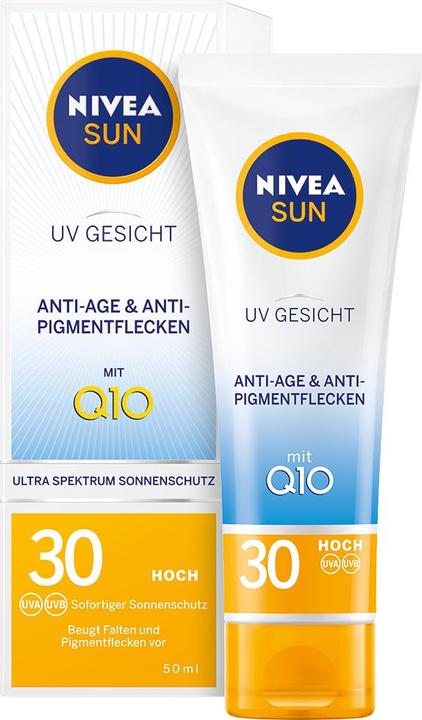 Produktbild NIVEA Sonne, Gesichtsbranzcreme, gegen Flecken und Verfärbungen, SPF 30, 50 ml (Sonnencreme Gesicht, SPF 30, 50 ml)