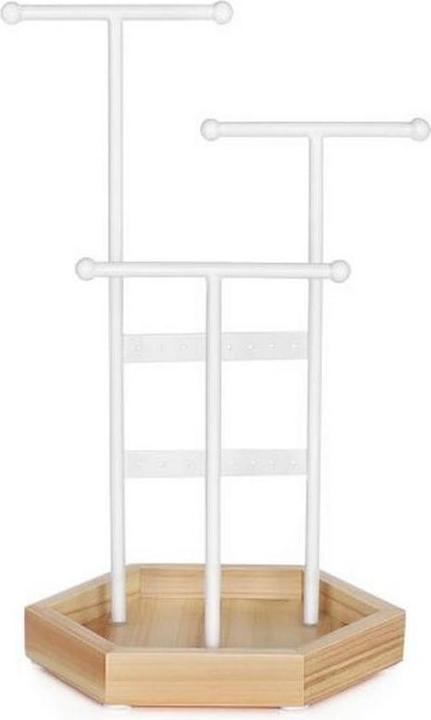 Songmics Schmuckhalter 36 cm, Weiss-Natur