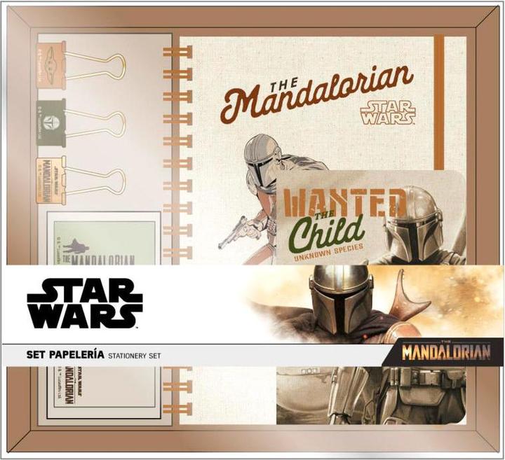Actual product image The Mandalorian stationery set the child, brown