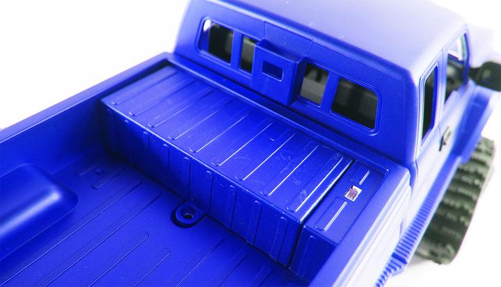 Actual product image Amewi RC AMX Pickup Truck RTR blue with wheels & chains 4WD (RTR Ready-to-Run)