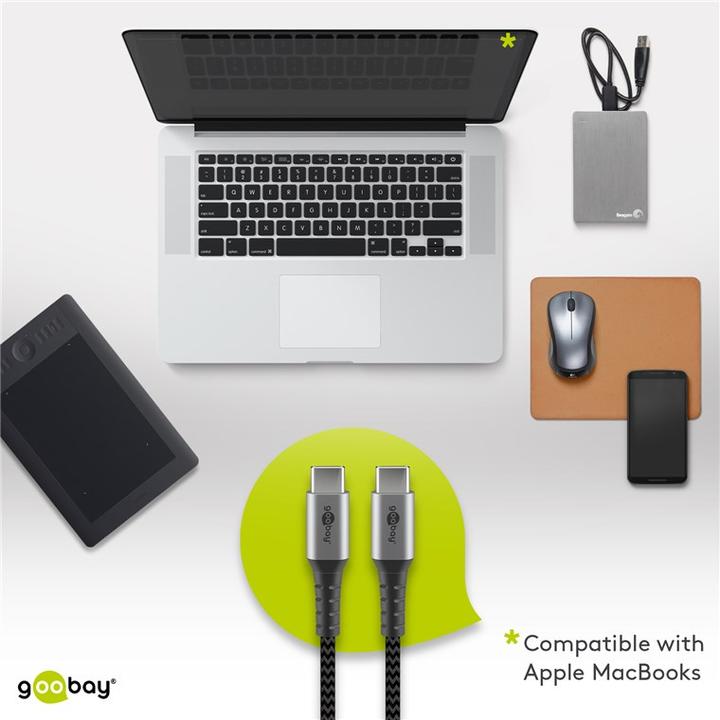Actual product image Goobay USB C – USB C (1 m, USB 2.0)