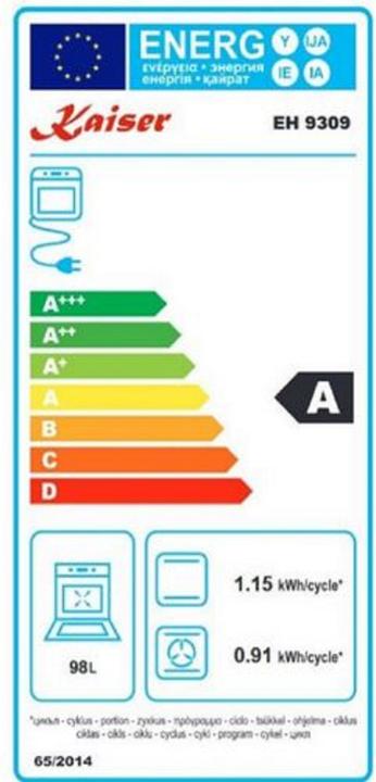 Etichetta energetica Kaiser EH 9309