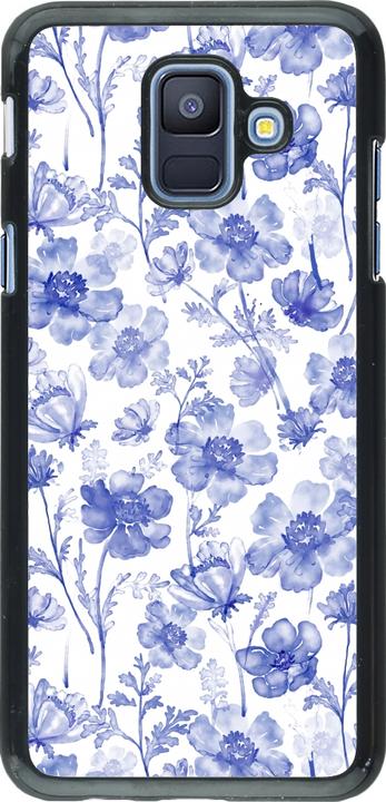Immagine prodotto PhoneLook Copertina Primavera 23 fiori blu acquerello (Samsung Galaxy A6)