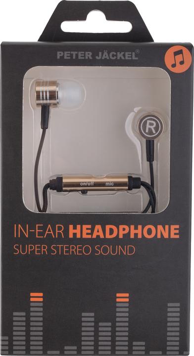 Produktbild Peter Jäckel IN-EAR Headphone Gold mit 3.5mm Klinkenanschluss (Kabelgebunden)