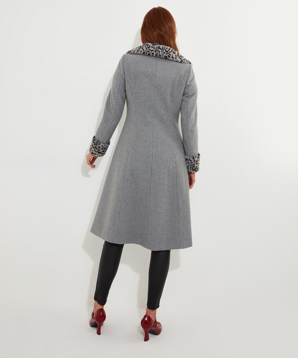 Immagine prodotto Joe Browns Cappotto con stampa animalier e bordo in pelliccia sintetica (36)