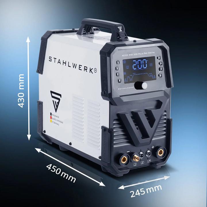 Image du produit Stahlwerk Poste à souder sous protection gazeuse AC/DC TIG 200 Puls Pro Digital équipement complet