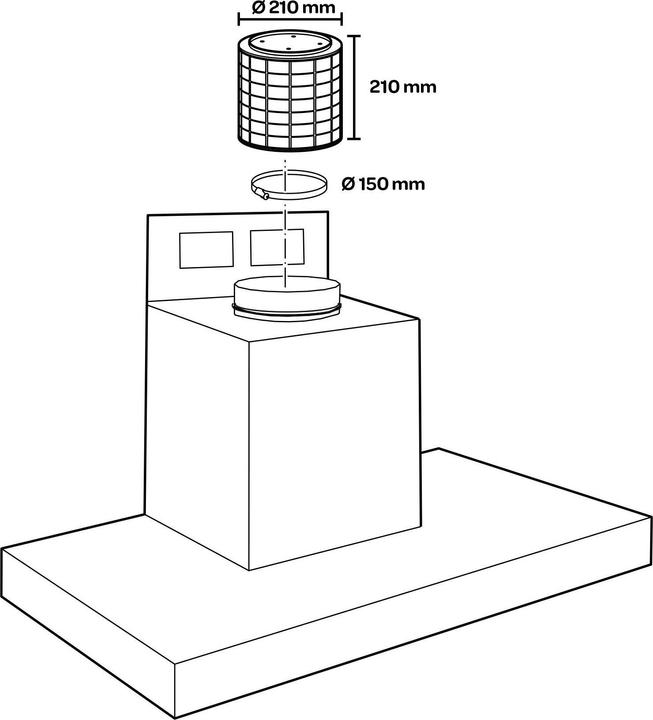 Actual product image Inventum IPF800R - Plasmafilter voor afzuigkap - 800 m - Recirculatie - Lange levensduur - Zuivert de lucht -