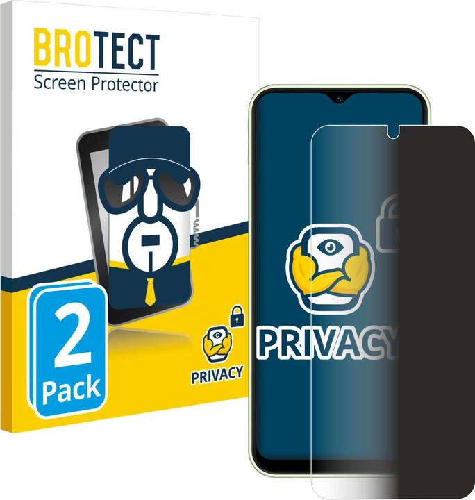 Produktbild BROTECT Sichtschutzfolie Anti-Spy Privacy Folie Blaulicht-Schutz (2 Stück, Samsung Galaxy A14 5G)