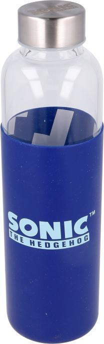 Actual product image Sega Sonic the Hedehog Bottiglia di vetro + cover silicone 585 ml (0.59 l)