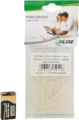 Actual product image InLine Cable Ties Natural (Pack of 100) (Plastic cable ties, 60 mm, 100 pcs.)
