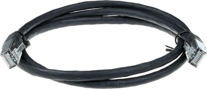 Actual product image Black 1 meter F/UTP CAT5E patch cable with RJ45 connectors. Cat5e f/utp lszh black 1.00m (UTP, CAT5e, 1 m)