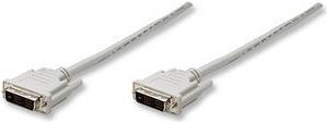 Image du produit Manhattan Câble DVI-D pour moniteur DVI-D mâle vers DVI-D mâle (Single Link), Beige, 1,8 m (1.80 m, DVI)