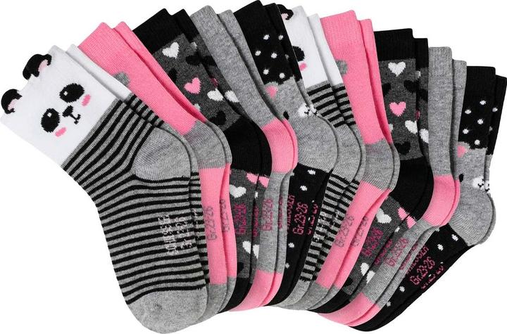 Produktbild Schiesser Panda - 10 Paar Kindersocken Mädchen (10er Pack, 19 - 22)