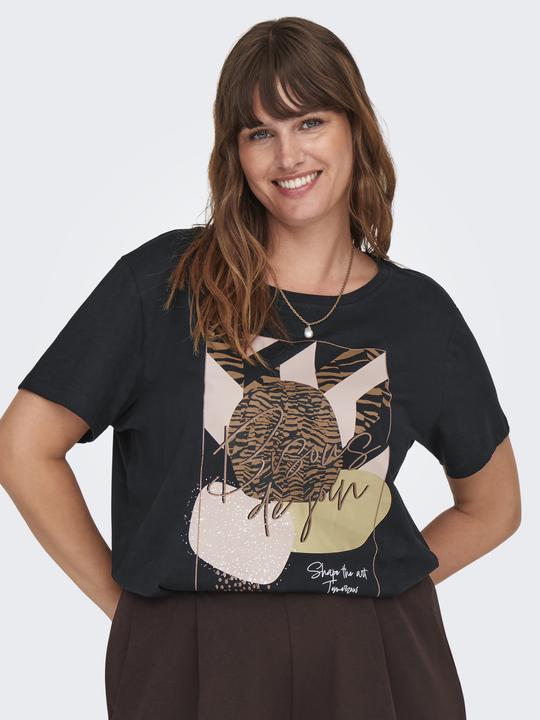 Image du produit Only Coupe normale Col rond Curve Top T-shirt (L)