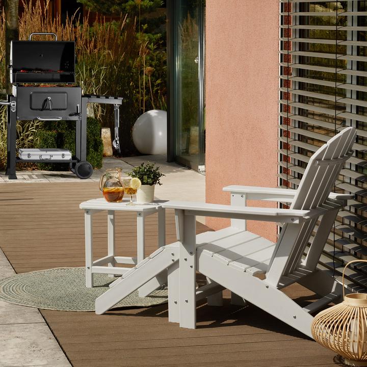Image du produit tectake Chaise de jardin JOAN avec repose-pieds
