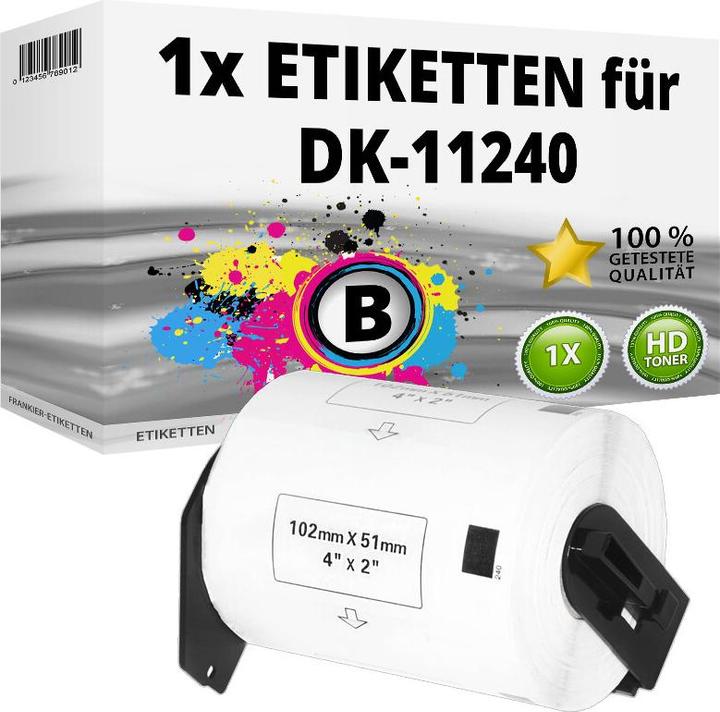 Druckfuxx 1x Etiketten kompatibel Brother P-Touch QL 1000 Series 1050 1050N 1060