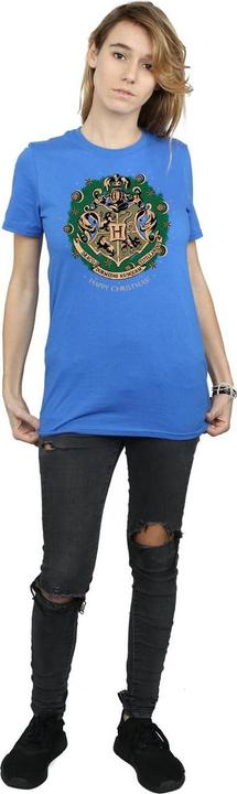 Actual product image Womens/Ladies Christmas Wreath Cotton Boyfriend T-Shirt (S)