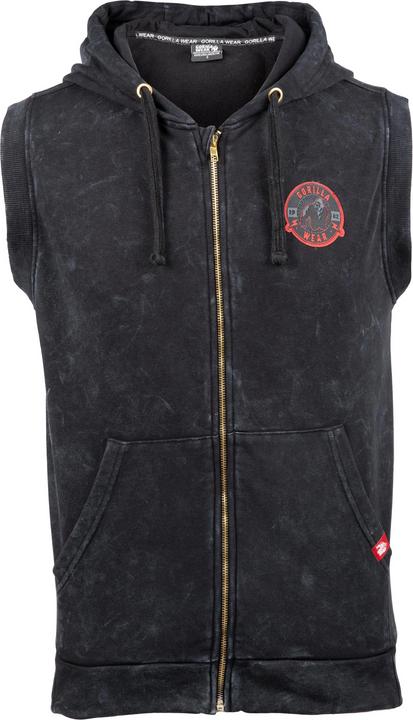 Immagine prodotto Gorilla Wear Silverdale Ärmelloser Kapuzenpullover - Schwarz (XL)