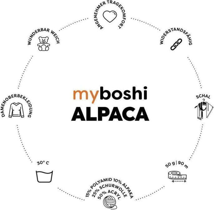 Produktbild Myboshi Alpaca 50g Fb. 694 Titangrau (90 m)
