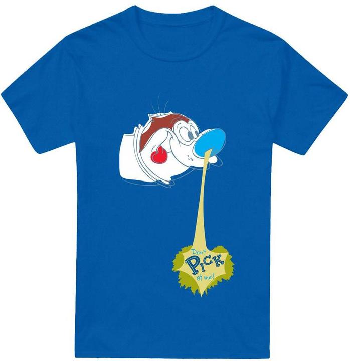 Actual product image Ren & Stimpy Mens Don't Pick At Me! T-Shirt (L)