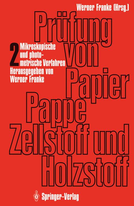 Produktbild Prüfung von Papier, Pappe, Zellstoff und Holzstoff (Deutsch, Werner Franke, 2012)