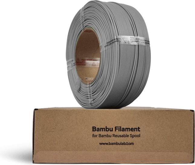 Image du produit Bambu Lab Recharge PLA Basic - Gray - 1.75mm (PLA, 1.75 mm, 1000 g, Gris)