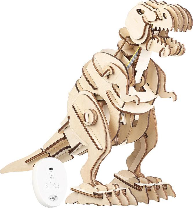 Produktbild Simulus Fernsteuerbarer Holz-Dinosaurier-Bausatz mit Brüllgeräusche