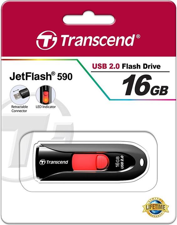 Image du produit Transcend JetFlash 590 (16 Go, USB-A)