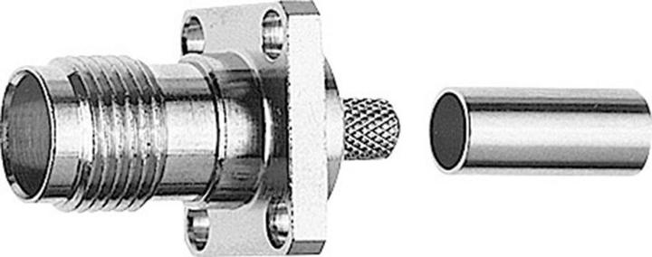 Actual product image Telegärtner TNC cable entry socket with flange 50 Ohm, crimp/crimp, A1005, Z54, G01 (RG-58 C/U) (Antenna cable)