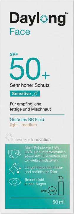 Actual product image Daylong Sensitive Face Fluid SPF 50+ (Sun cream face, SPF 50+, 50 ml, 97 g)