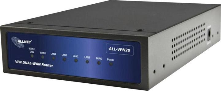 Produktbild Allnet ALL-VPN20 Eingebauter Ethernet-Anschluss ADSL Schwarz Kabelrouter