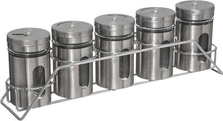 Produktbild 5Five Gewürzregal aus Edelstahl - 5 Dosen