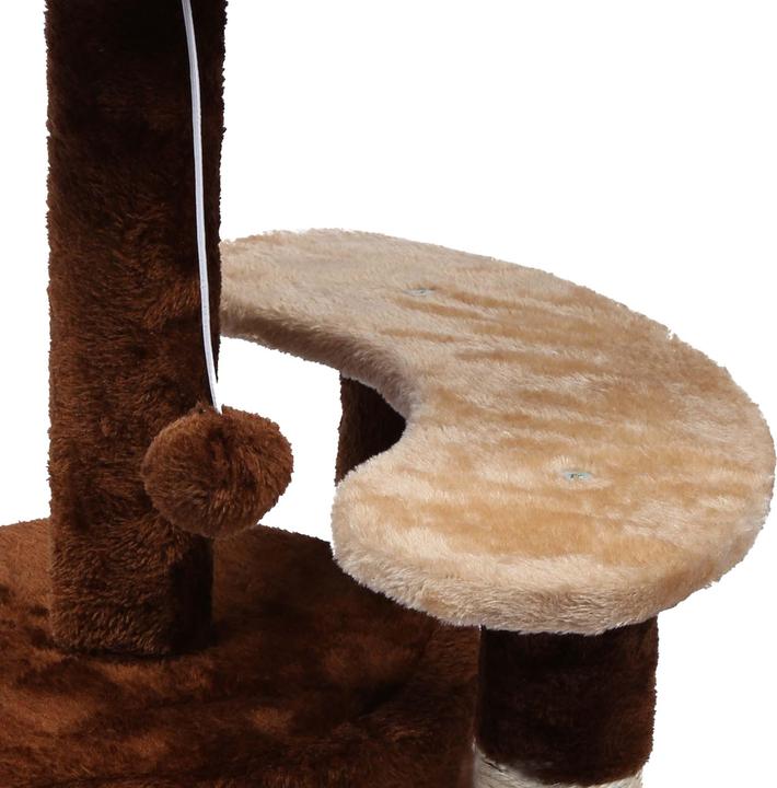 Produktbild Wiltec Kratzbaum 67cm Braun/Beige Katzen Kletterbaum Katzenkratzbaum Katzenbaum (67 cm, Braun/Beige)
