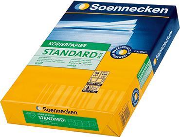 Produktbild Soennecken Kopierpapier Standard 5555 DIN A4 80g weiss 500 Bl./Pack. (80 g/m², 500 x, A4)
