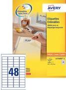Actual product image Avery L4737REV-25, Stick&Lift labels 63.5x29.6mm, white